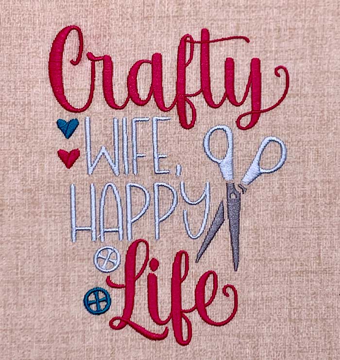 Crafty Wife embroidery design