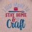 I want to stay home embroidery design