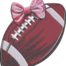 Football bow embroidery design