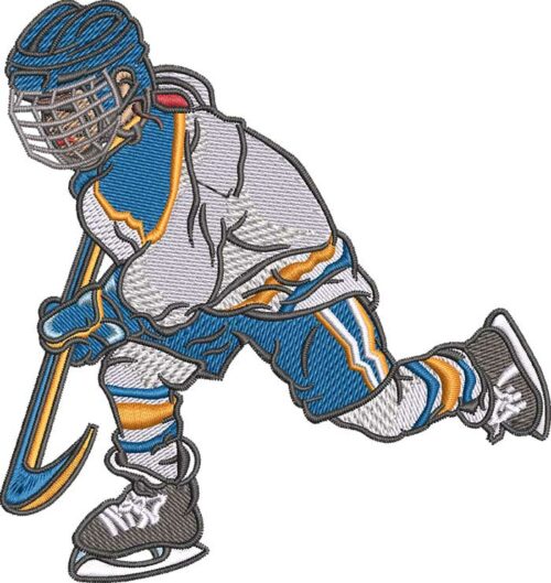 Youth Hockey Boy Embroidery Design