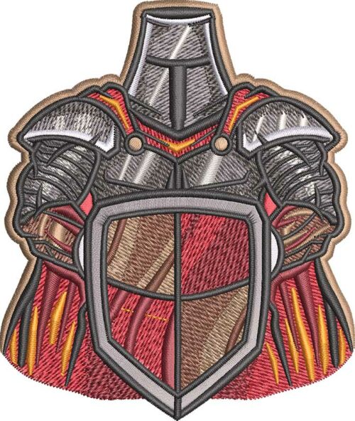 Knight Mascot embroidery design