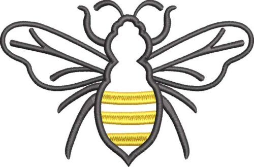 Bee Applique Embroidery Design