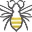 Bee Applique Embroidery Design