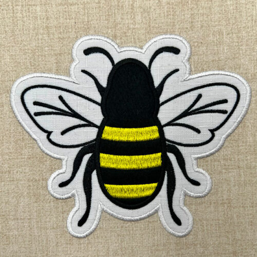 bee applique embroidery design