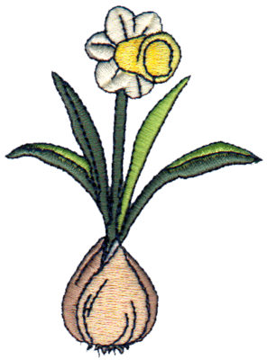daffodil embroidery design