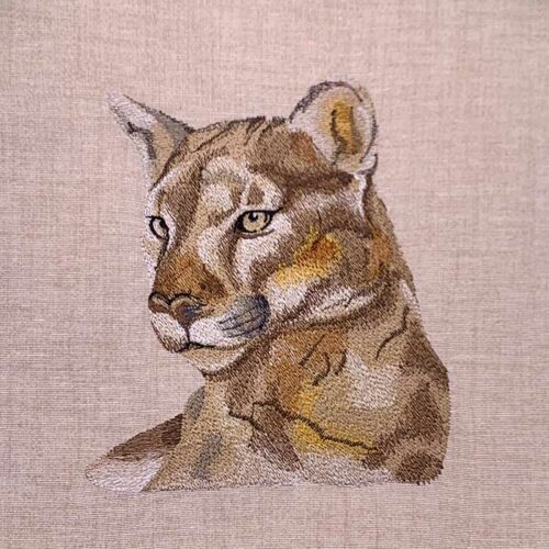 lioness embroidery design