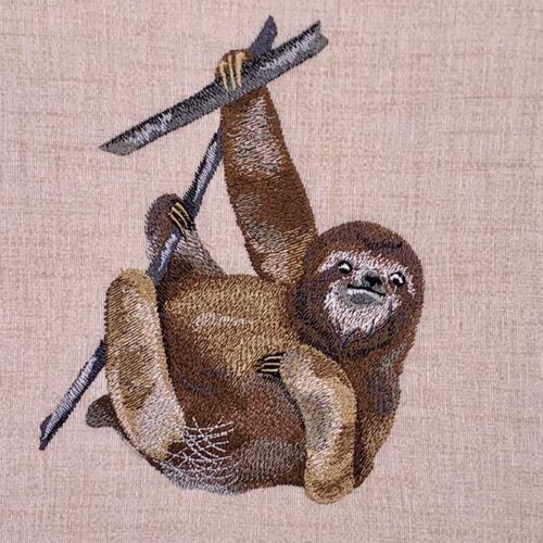 sloth embroidery design