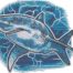 Shark underwater embroidery design