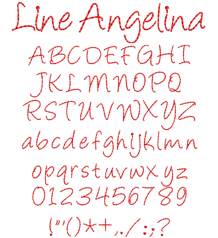 line angelina esa font