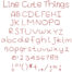 Line Cute Things Esa Embroidery Font