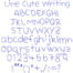 Line Cute Writing esa font icon