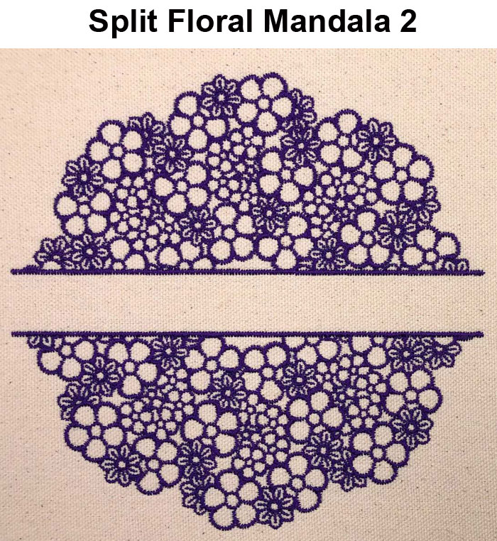 split floral mandala icon