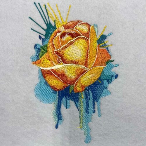 watercolor rose 2 embroidery design