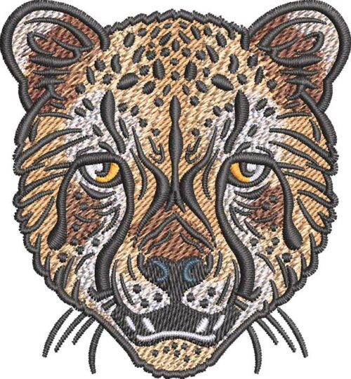 Cheetah embroidery design
