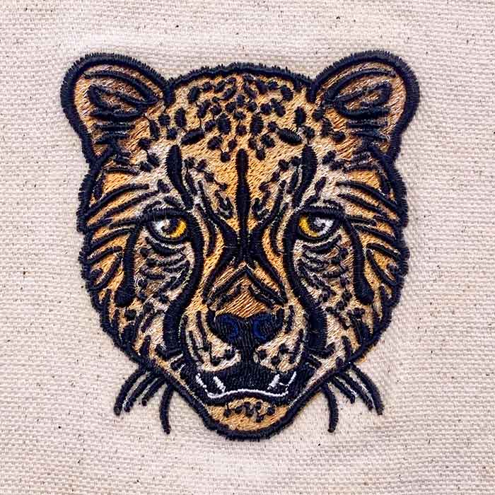 Cheetah face embroidery design