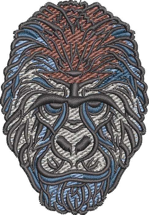 gorilla embroidery design