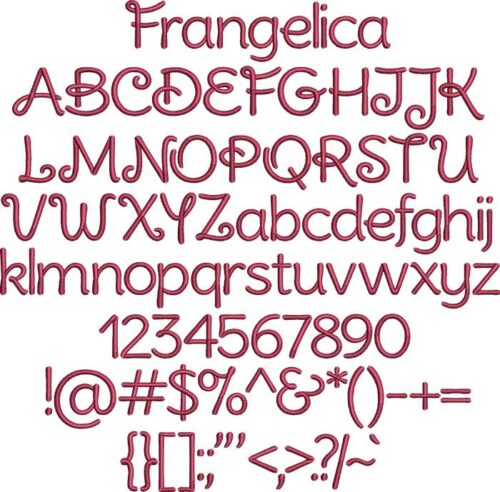 Frangelica Bx Embroidery Font