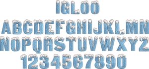 Igloo Bx Embroidery Design Font