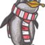 Little penguin embroidery design