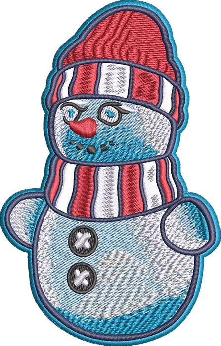 Little Snowman embroidery design