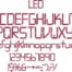 Led 20mm BX embroidery font