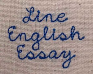 Line English Essay ESA Embroidery Font