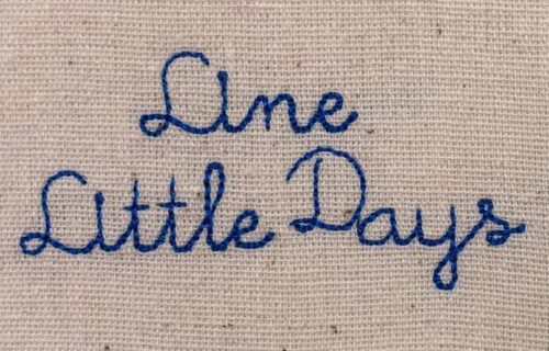 Line Little Days esa font sew out