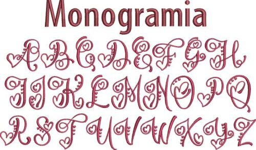 Monogramia BX embroidery font