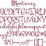 Monterey Bx Embroidery Font