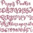 Puppy Pookie BX embroidery font