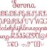 Serena BX embroidery font