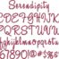 Serendipity BX embroidery font