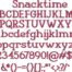 Snacktime BX embroidery font