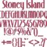 Stoney Island BX embroidery font