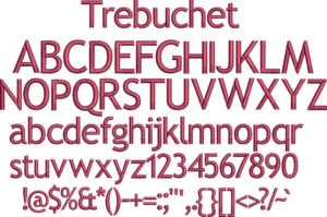 Trebuchet Bx Embroidery Font