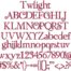 Twilight BX embroidery font