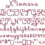 Xiomara BX embroidery font
