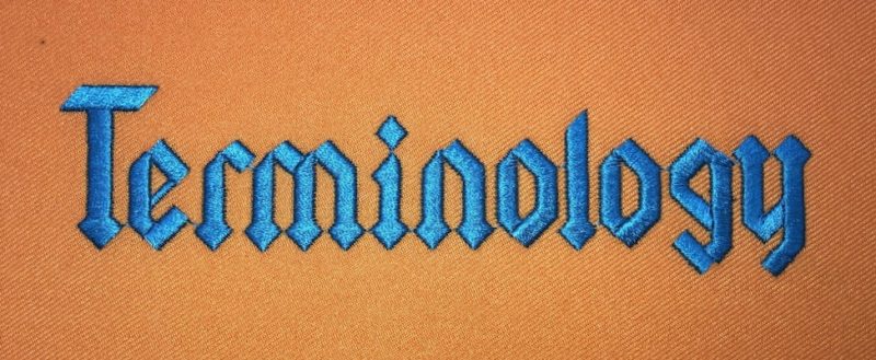 embroidery terminology stitched
