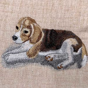 Beagle dog embroidery design