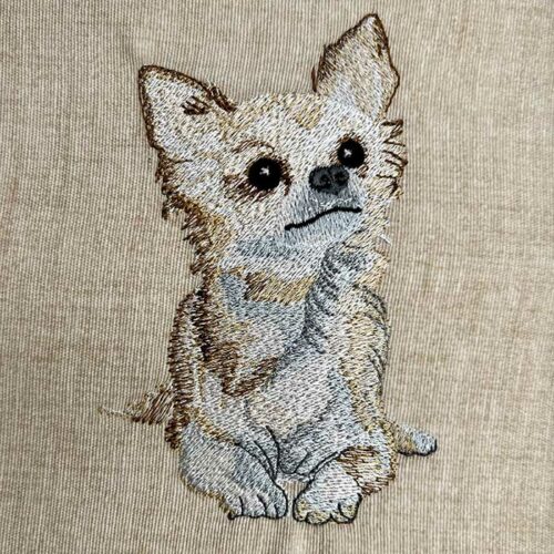 Chihuahua dog embroidery design