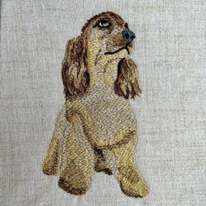 Cocker Spaniel dog embroidery design