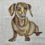 Dachshund dog embroidery design