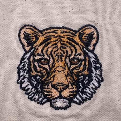 Tiger face embroidery design
