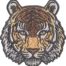 tiger face embroidery design