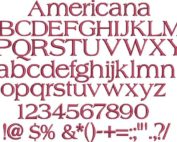 Americana BX embroidery font