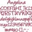 Angelina BX embroidery font