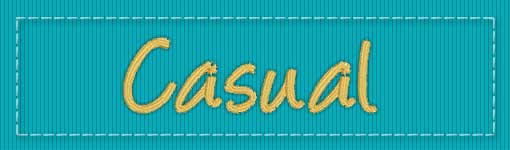 Casual BX embroidery font