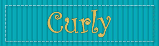 Curly BX Embroidery Fonts