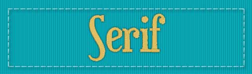Serif BX Embroidery Font