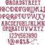 Broadstreet BX embroidery font